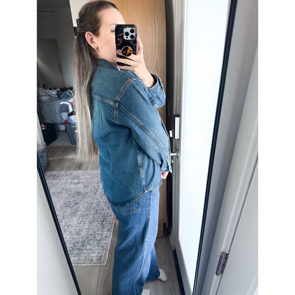 Zara Blue Denim Shirt Jacket - Picture 2 of 7